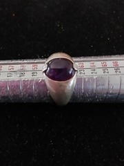 Men’s 1.5 Ct 9x7mm Cab Amethyst Chunky 925 Ring SZ 9.5