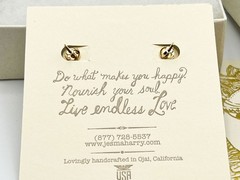 Jes MaHarry 14K Gold and Diamond Butterfly Stud Earrings