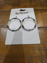 HANDMADE Spunky Soul Silver with Gold Wire Dangle Earrings