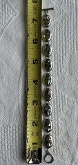 Vintage Classic Sterling 925 Silver 7.5” Bracelet w/Abalone Shell Inlay Thailand