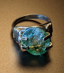 8 Cts Emerald Ring – Size 7 – Natural Emerald – 14 K Gold Filled