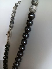 NEW NATURAL HEMATITE and MAP JASPER Stunning Gemstone Necklace