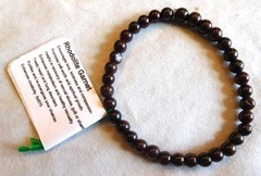 Healing Light Stones Natural Rhodolite Garnet Round Bead Stretch Bracelets