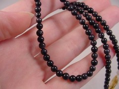 (v441-b) 4 mm Purple Blue sparkle Goldstone Beaded 16″ long Necklace JEWELRY