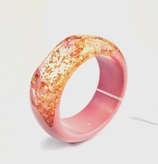 Sobral Orlando Tecnica PB34 Pink & Copper Metalique Bangle Bracelet