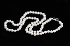 Pearl 4mm x 6mm Potato Shape Natural FW Pearls White Necklace 21″ Handmade