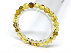 Amber Bracelet INSECT in EVERY BEAD Gift Baltic Round Beads Insects 5,1g 17464