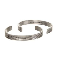 Amazing Grace Hymn Quotable Cuff Bracelet | Inspiring Musical Notes