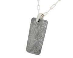 Meteorite Damascus Pendant I Sterling Silver Necklace – TOP METEORITE Jewelry