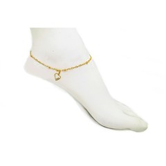Fine crafts heart crystals anklet Authentic 1/20 14K Gold Filled 10″ adjust 9