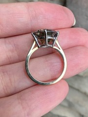 14K Moissanite Solitaire Ring Handcrafted