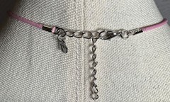 Adorable Pink Teddy Bear Pendant On Cord Necklace By 927 Designs