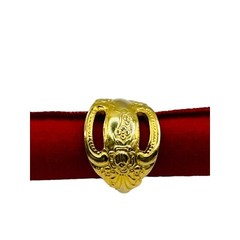 King Arthur’s Gold Electroplated Artisan Spoon Ring Size 6.75 Upcycled in USA