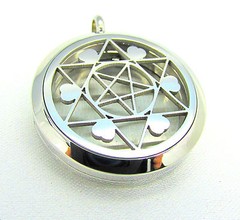 Stainless Steel Hearts and Stars Aromatherapy Diffuser Locket Pendant Necklace