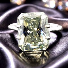 RARE 11.25 Ct Certified Radiant Cut Gray Diamond Ring-FREE Diamond Studs