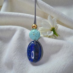 Lapis Lazuli Necklace Turquoise Natural Crystal Chunky Stone Jewelry for Men