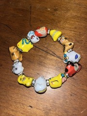 Ceramic Animal Figurine Stretch Bracelet 7.5”