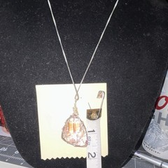 Wire Wrapped Ametrine Pendant Necklace Silver