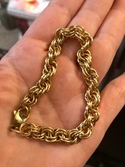 Brass Rope Necklace and Bracelet Set Handmade 19.5” Necklace 7.75” Bracelet