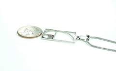Fibonacci Spiral Necklace or Earrings, Waterproof Stainless Golden Ratio Charm