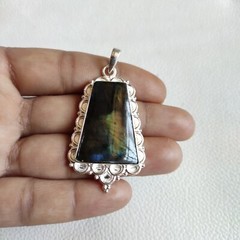 Labradorite Pendant Labradorite Silver Pendant Handmade Pendant Gemstone Jewelry