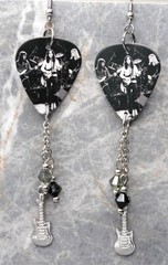 Rush On Stage Guitar Pick Earrings with Stainless Steel Charm and Swarovski