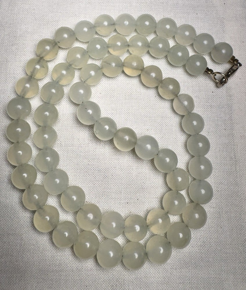 Natural Green Aventurine Beaded Necklace 8mm Round Beads 19” 40g Healing Crystal
