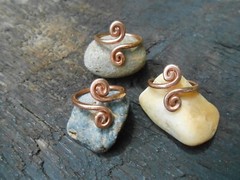REAL COPPER RING Men Ladies Large Small Sizes Arthritis Band Viking Celtic Style