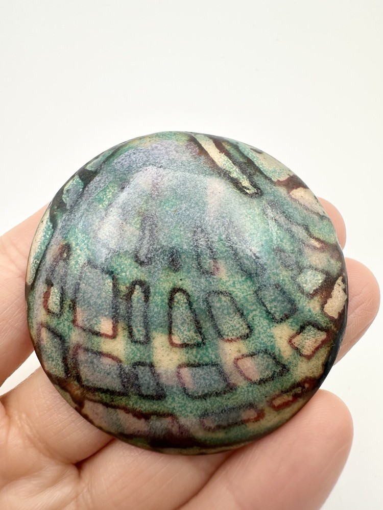 Artisan Handmade Modernist Round Metal Pendant