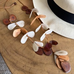 TAGUA NECKLACE statement natural nut jewelry Unique Gift Tagua Bella brown 88