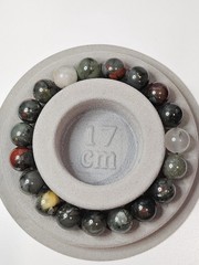 African Bloodstone Jasper Bracelet 10.7mm Natural Gemstone 17cm Crystal Jewelry