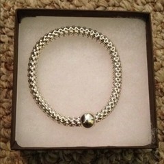 SILPADA B2788 Flexible Sterling Silver Sterling Chic Stretch Bracelet