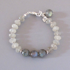 djs Sundance Pale Gray Moonstone Labradorite Sterling Silver Bracelet Lk Catalog