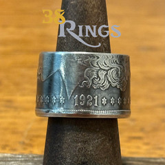 90% SILVER Morgan Dollar w/ Face Side Out COIN RING USA United States SIZES 7-14