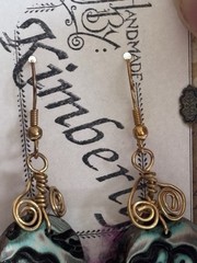 Handmade Kimberly Boho Artisan Statement Earrings fringe Dangle 3” Plus UNIQUE