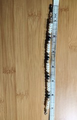 Artist Handmade White Pearl Sterling Silver Bracelet Gray Blue Teal M