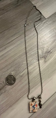 Music Treble Clef Scrabble Tile Pendant necklace with charm