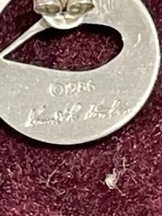 Maine Artist KEN KANTRO Pewter LOON BIRD 1986 Priced Post EARRINGS