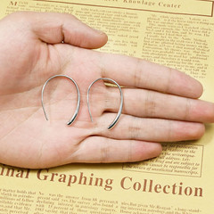 Handmade Pull through Earrings 925 Sterling Silver Earrings Hypoallergenic Open