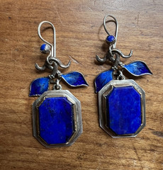 Musi Hunt Enameled Lapis Lazuli Earrings
