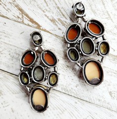 Chicos Chunky Dangle Earrings 3″