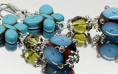 Handmade Earrings with Lampwork Glass From Murano Glass Tamara Yarilo Brand