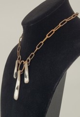 Unique Studio Made Arts & Crafts Green Enamel on Copper Necklace & Pendants