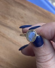 STONE SLICE LABRADORITE RING – SIZE 7 Citrine New 🆕