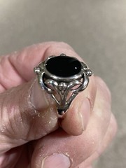 Black Onyx and Sterling Silver Ring