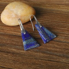 Lapis Lazuli Crystal Gemstone Healing Earrings Reiki Energy Protection Gifts