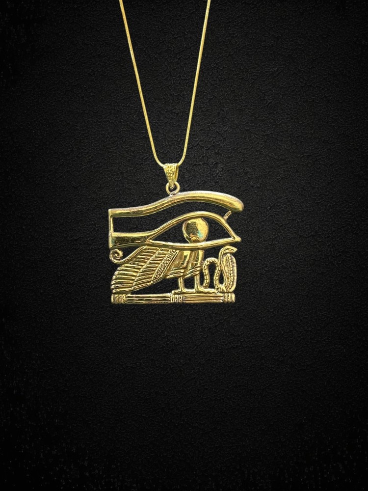 Eye of Horus Protection Pendant — Ancient Egyptian Wadjet Amulet Handmade