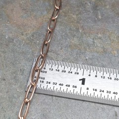 Solid Copper Paperclip Chain Necklace 14-20 inch Adjustable Modern Minimalist