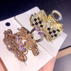 10PCS Crystal Rhinestone Claw Clip Pearl Tassel Hair Claw Wedding Party Jewelry
