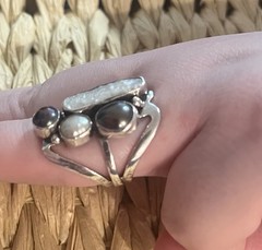 Jay King Sterling Silver Pearl Ring Desert Rose Trading Baroque Sz 9-10
